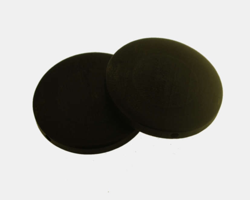 Disco madeira preta furo transversal - 35x4 mm (10 peças) MA-121